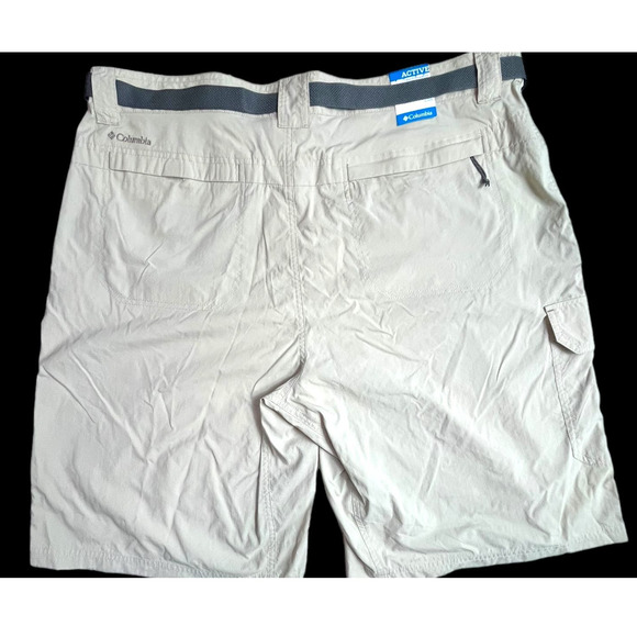 2 prs Columbia BATTLE RIDGE Omni-Shade Cargo Shorts | Men's 1x Khaki Green NWT - Picture 10 of 16